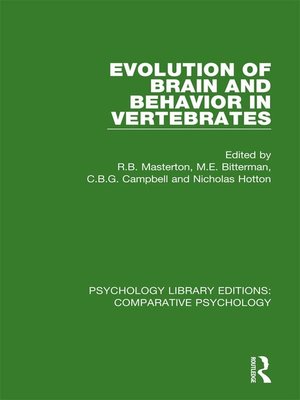 cover image of Evolution of Brain and Behavior in Vertebrates